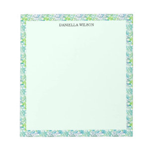 Tropical Chic Botanical Floral Watercolor Custom Notepad
