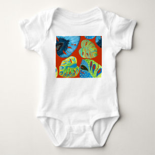 Tropical Chic: Seamless Leafy Pattern. Baby Bodysuit