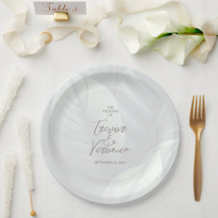 Tropical Chic Wedding Bridal Shower Paper Plate