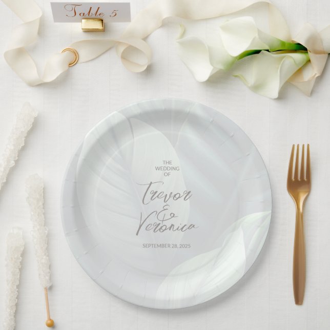 Tropical Chic Wedding Bridal Shower Paper Plate (Wedding)