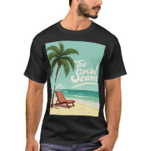 Tropical Chill – Palm Tree & Beach Chair T-Shirt