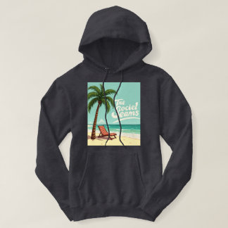 Tropical Chill – Palm Tree & Beach Chair T-Shirt Hoodie