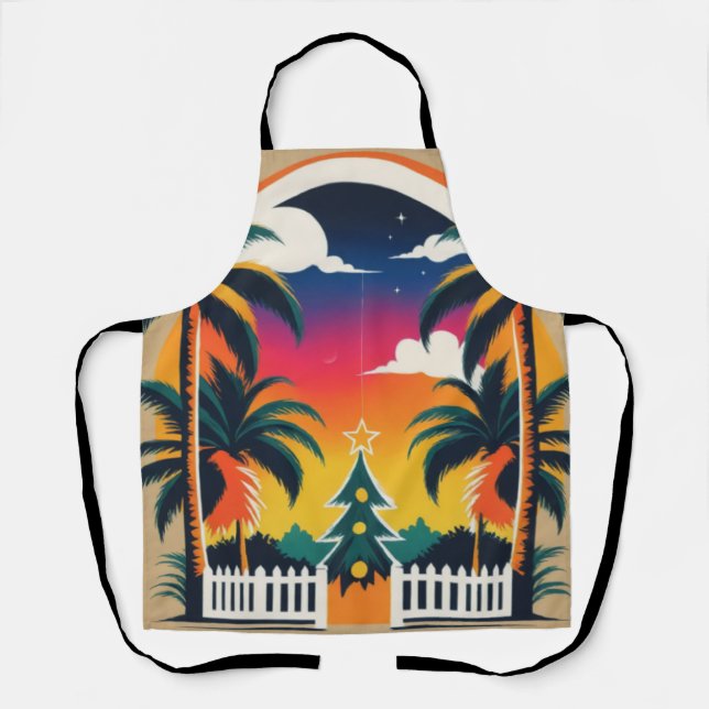 Tropical Christmas Apron (Front)