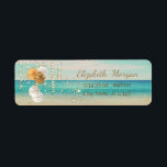 Tropical Christmas Balls ,,Beach,Sparkle<br><div class="desc">Christmas balls and sparkle on beach background. An elegant and sophisticated designe.Costumize with your name and address.</div>