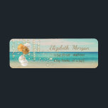 Tropical Christmas Balls ,,Beach,Sparkle<br><div class="desc">Christmas balls and sparkle on beach background. An elegant and sophisticated designe.Costumize with your name and address.</div>