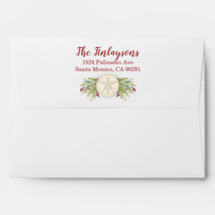 Tropical Christmas Beach Envelope