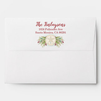 Tropical Christmas Beach Envelope