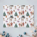 Tropical Christmas Beach Santa Claus Tissue Paper<br><div class="desc">It may be personalised by clicking the customise button and changing the background colour, adding a name, initials or your favourite words. Contact me at colorflowcreations@gmail.com if you with to have this design on another product. Purchase my original abstract acrylic painting for sale at www.etsy.com/shop/colorflowart. See more of my creations...</div>