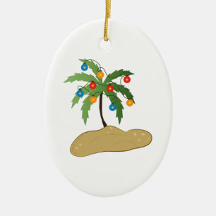 Tropical Christmas Ceramic Tree Decoration