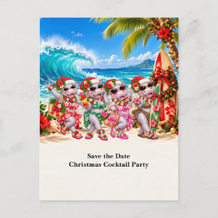 Tropical Christmas Cocktail Party Invitation