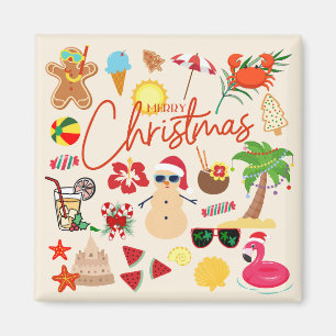  Tropical Christmas Cruise Door Magnet