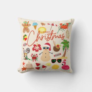 Tropical Christmas Cushion