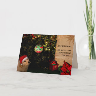 Tropical Christmas Dreams (customisable) Card
