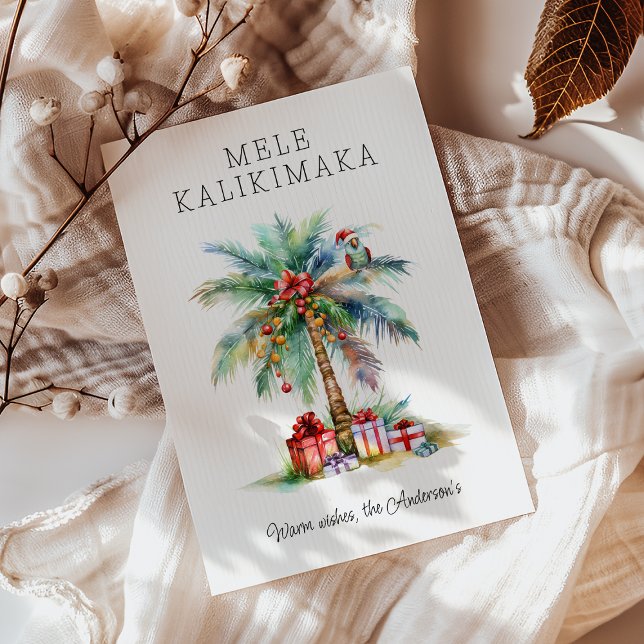 Tropical Christmas Flat Holiday Card (Creator Uploaded)