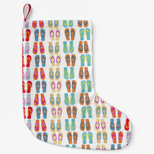 Tropical  Christmas  Flip Flops Beach Holiday Small Christmas Stocking