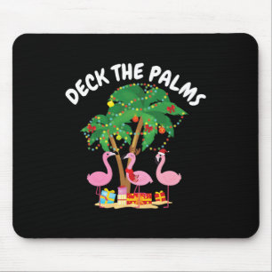 Tropical Christmas Florida Flamingo Deck The Palms Mouse Mat