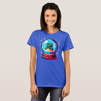 Tropical Christmas Globe: 8-Bit Island Holiday T-Shirt
