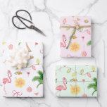 Tropical Christmas Hawaii Beach Santa Flamingo Wrapping Paper Sheet<br><div class="desc">Celebrate the holidays island-style with this tropical Christmas wrapping paper sheets featuring a fun mix of Hawaiian beach vibes, Santa in sunglasses, and flamingos in Santa hats. Perfect for coastal celebrations, warm-weather Christmases, or sending sunshine in the snow. These festive gift wrap sheets bring a playful twist to traditional holiday...</div>