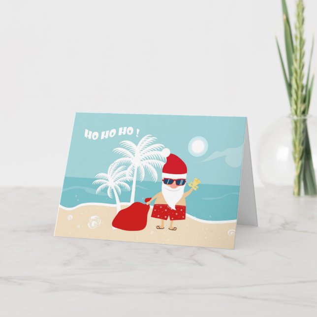 Tropical Christmas Holiday Card (Front)