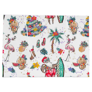 Tropical Christmas Holiday Gift Bag