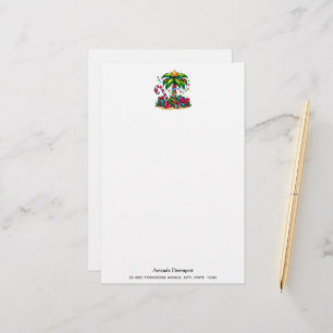 Tropical Christmas Holiday Palm Tree Stationery