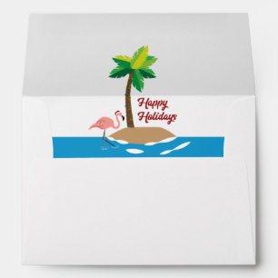 Tropical Christmas Island - Hidden Message Envelope