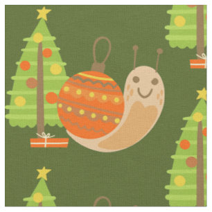 tropical christmas july snail summer xmas fabric