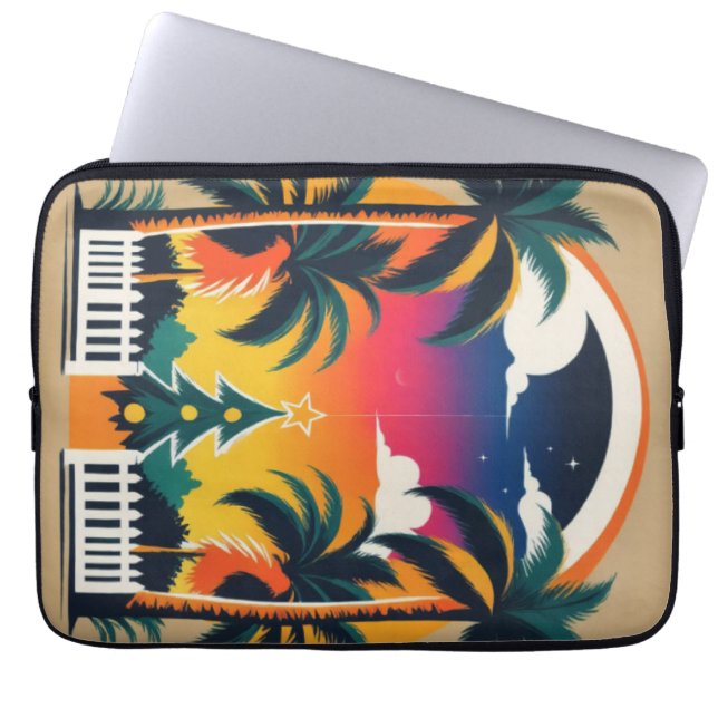 Tropical Christmas Laptop Sleeve (Front)