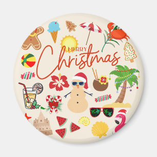 Tropical Christmas Magnet