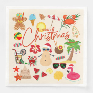 Tropical Christmas Napkin