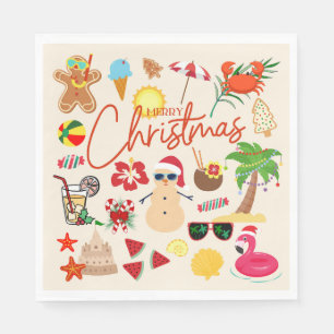 Tropical Christmas Napkin