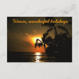 Tropical Christmas Palm Tree Greeting Cards