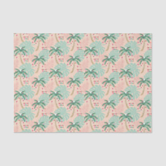 Tropical Christmas Palm Tree Merry Xmas Decoupage Tissue Paper