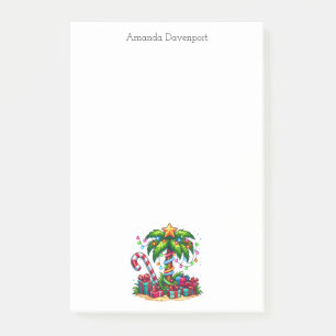 Tropical Christmas Palm Tree Post-it Notes
