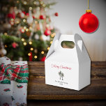 Tropical Christmas Party Palm Trees Beach  Favour Box<br><div class="desc">Tropical Beach Christmas party favour box,  with a palm trees illustration and script typography. With customisable lettering,  you add your own information. A festive addition to your holiday celebration.</div>