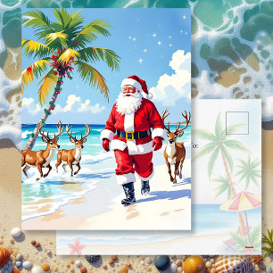 Tropical Christmas Personalized Holiday Postcard