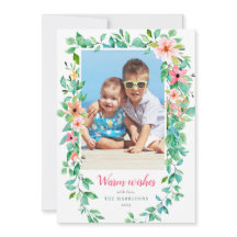 Tropical Christmas Photo Card