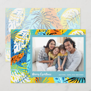 Tropical Christmas Photo Holiday Card