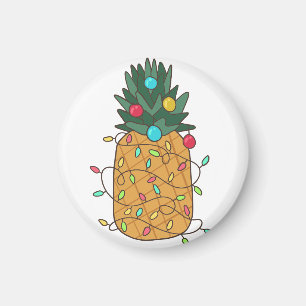 Tropical Christmas Pineapple Magnet