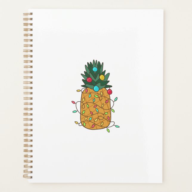 Tropical Christmas Pineapple Planner (Front)