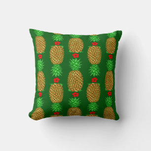 Tropical Christmas Pineapple Warm Xmas Holiday Gre Cushion