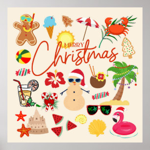 Tropical Christmas Poster