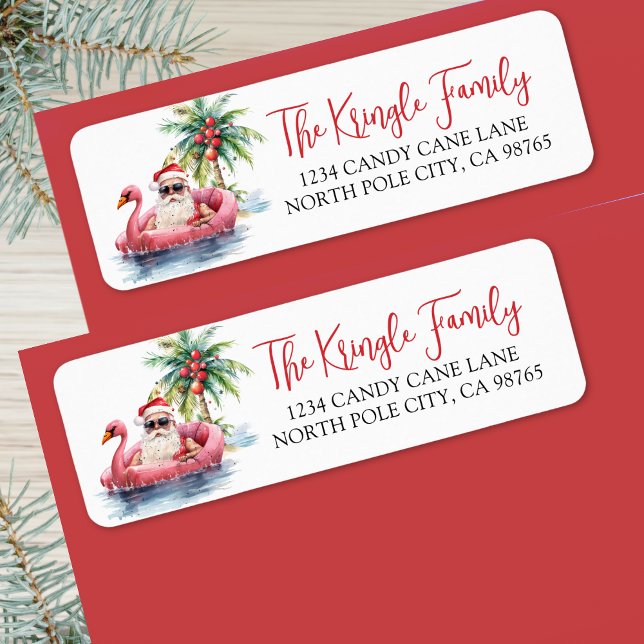 Tropical Christmas Return Address (Tropical Christmas Return Address label )