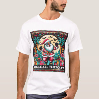 Tropical Christmas Santa Fun Men's T-Shirt
