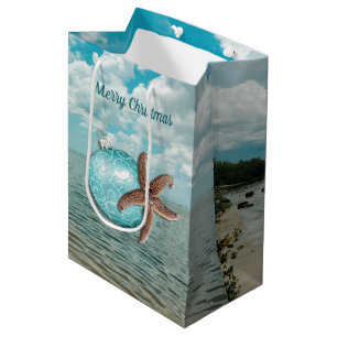 Tropical Christmas Starfish  Gift Bag