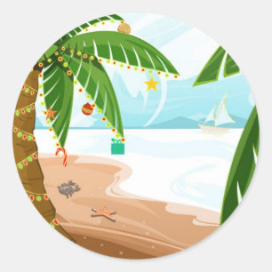 Tropical Christmas Sticker