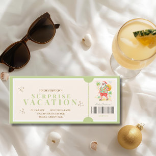Tropical Christmas Surprise Trip Voucher Card