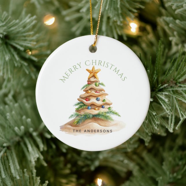 Tropical Christmas Tree  Ceramic Tree Decoration (Tree)