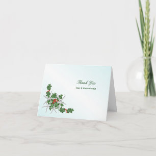 Tropical Christmas Wedding Thank You Cards