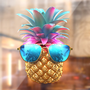 Tropical Christmas Window Cling